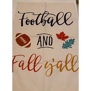 Fall Football Large Outdoor Flag.    NWT     26" X 39"